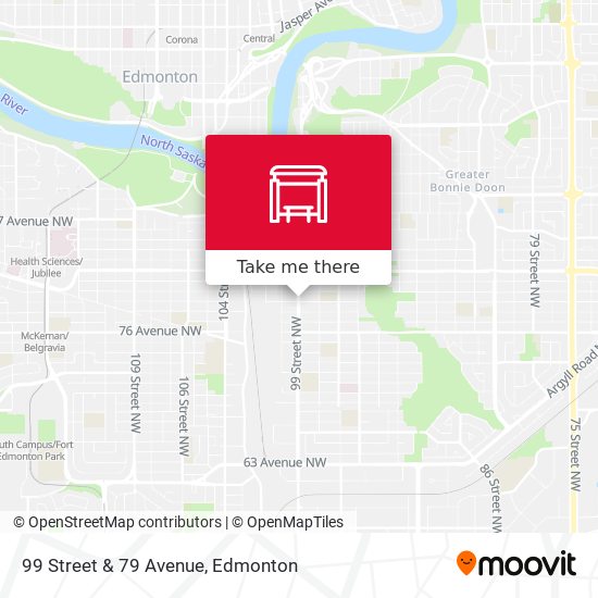 99 Street & 79 Avenue map