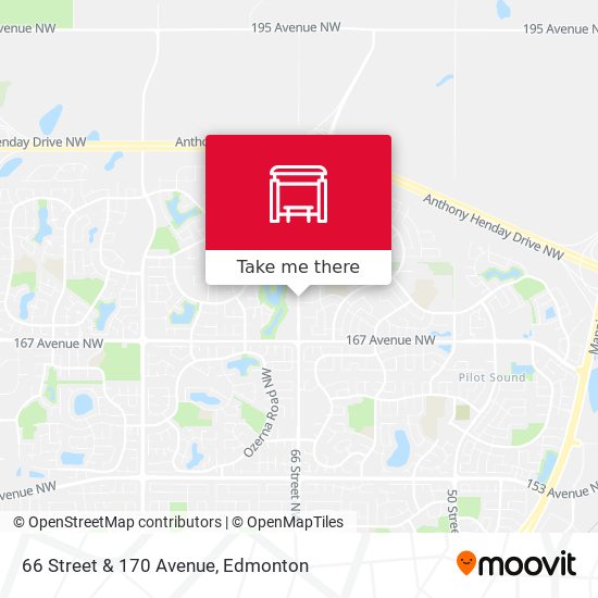 66 Street & 170 Avenue map