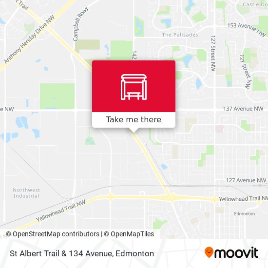 St Albert Trail & 134 Avenue map