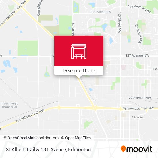 St Albert Trail & 131 Avenue map