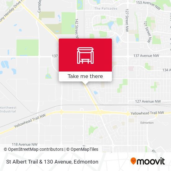 St Albert Trail & 130 Avenue map