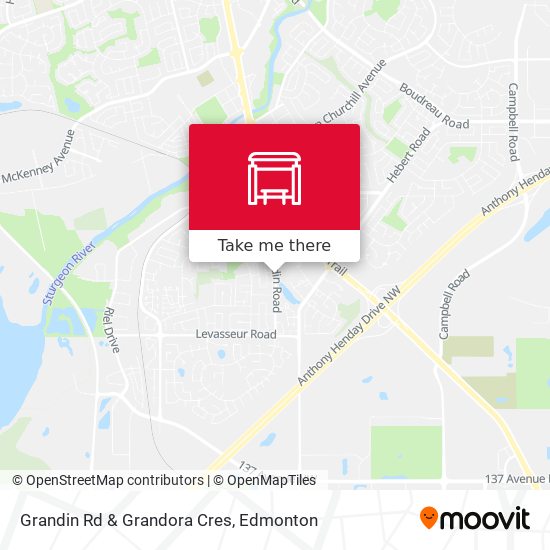 Grandin Rd & Grandora Cres map