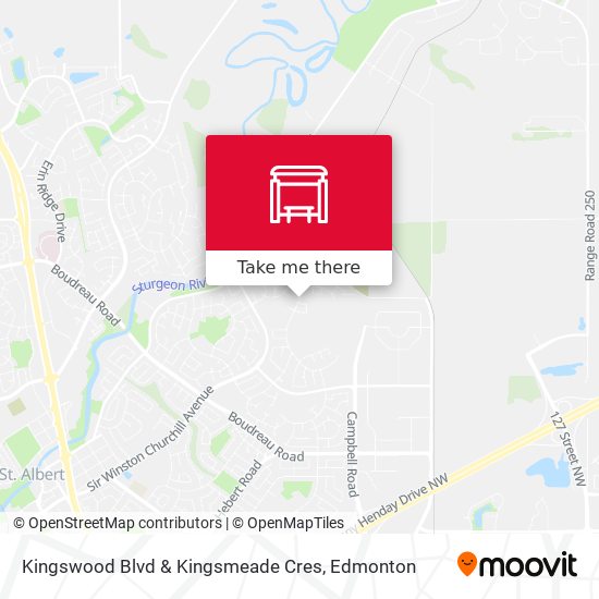 Kingswood Blvd & Kingsmeade Cres map