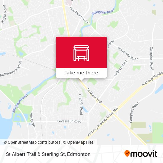 St Albert Trail & Sterling St map