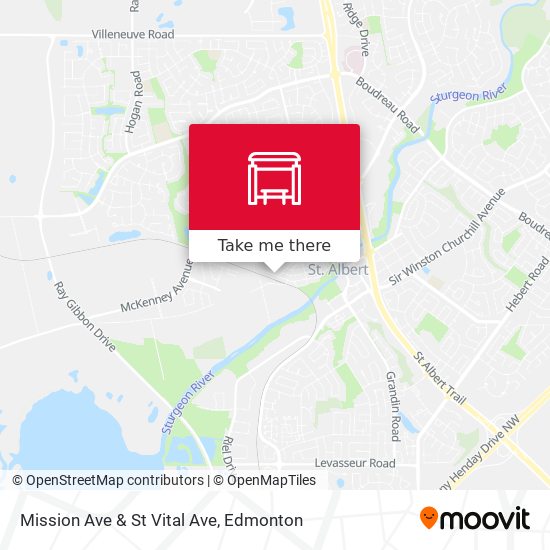 Mission Ave & St Vital Ave map