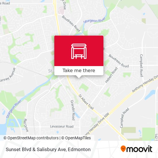 Sunset Blvd & Salisbury Ave map