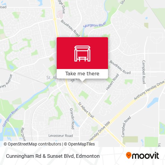 Cunningham Rd & Sunset Blvd map