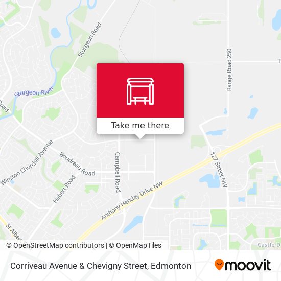 Corriveau Avenue & Chevigny Street map