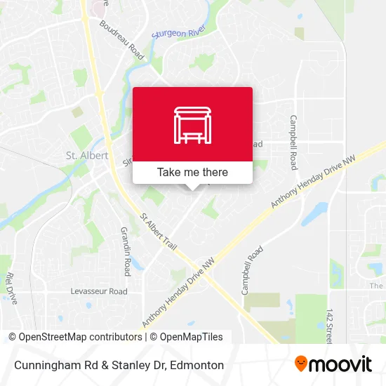 Cunningham Rd & Stanley Dr map