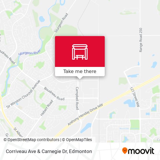 Corriveau Ave & Carnegie Dr map