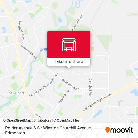 Poirier Avenue & Sir Winston Churchill Avenue map