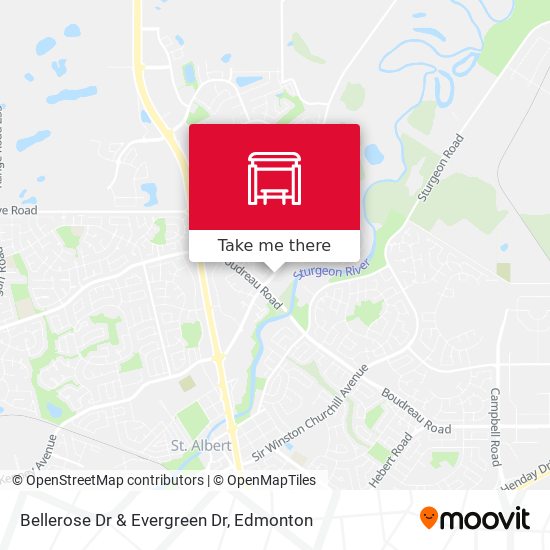 Bellerose Dr & Evergreen Dr map