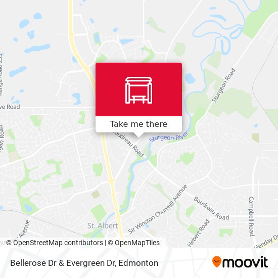 Bellerose Dr & Evergreen Dr map