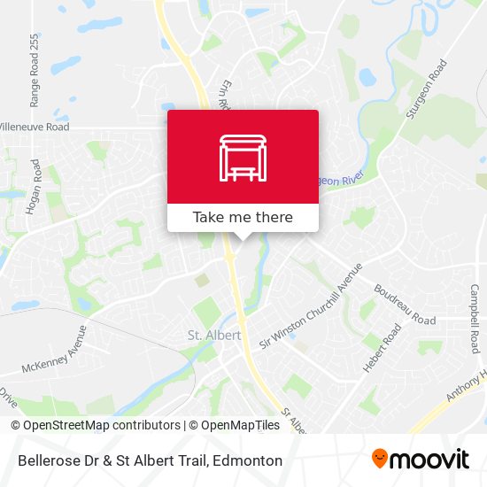 Bellerose Dr & St Albert Trail map