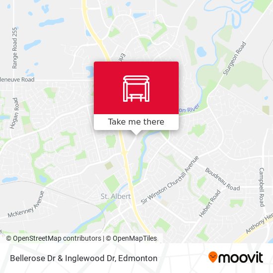 Bellerose Dr & Inglewood Dr map