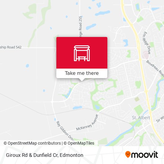 Giroux Rd & Dunfield Cr map