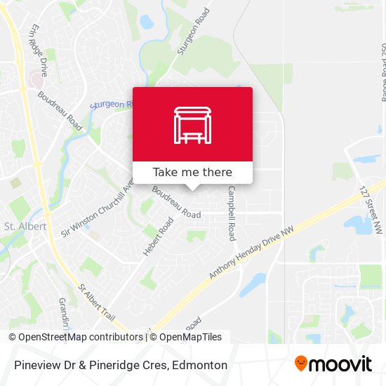 Pineview Dr & Pineridge Cres map