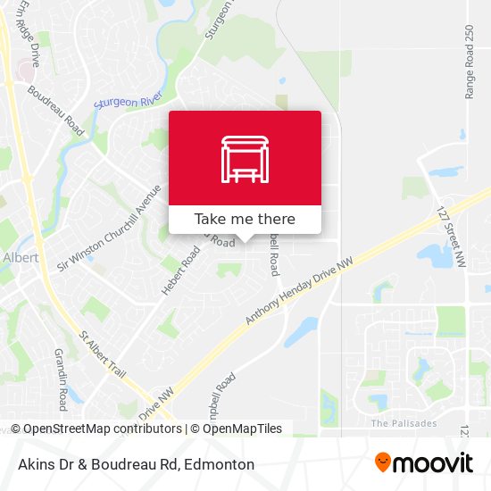 Akins Dr & Boudreau Rd map