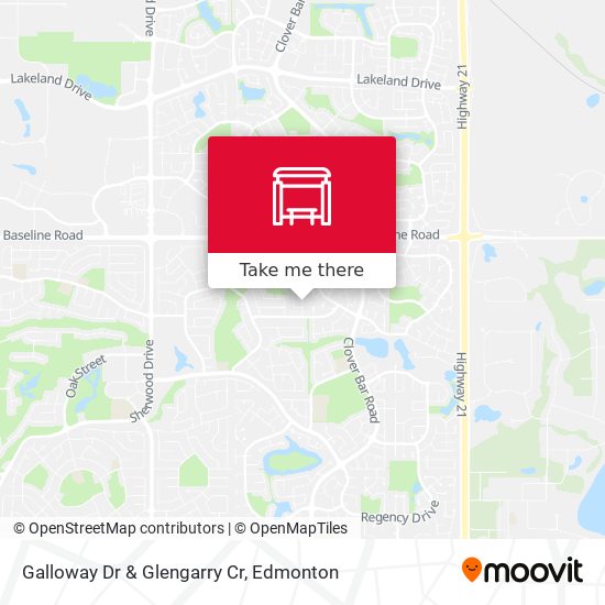 Galloway Dr & Glengarry Cr map