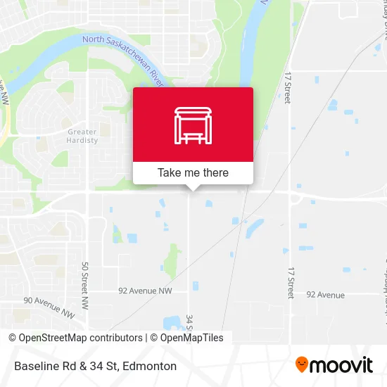 Baseline Rd & 34 St map