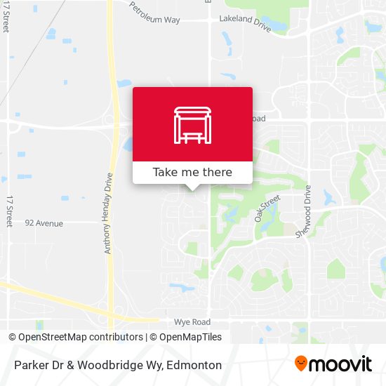 Parker Dr & Woodbridge Wy map