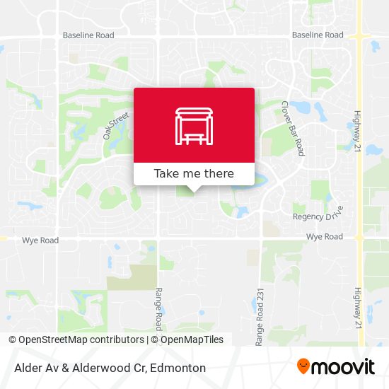 Alder Av & Alderwood Cr map
