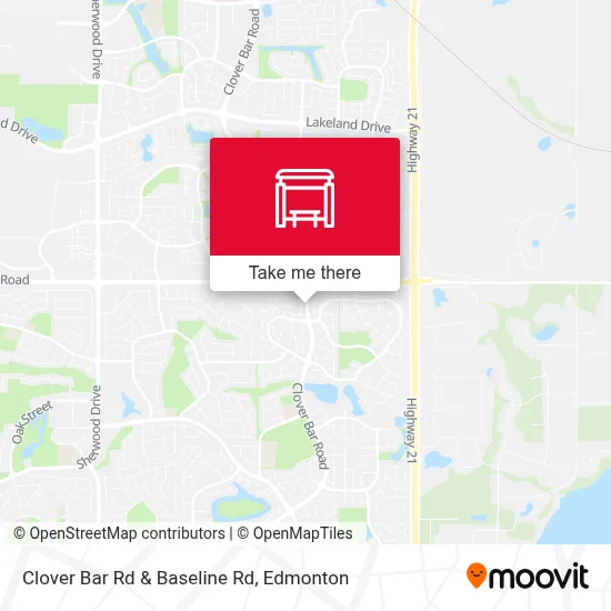 Clover Bar Rd & Baseline Rd map
