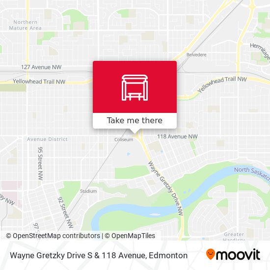 Wayne Gretzky Drive S & 118 Avenue map