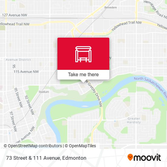 73 Street & 111 Avenue map