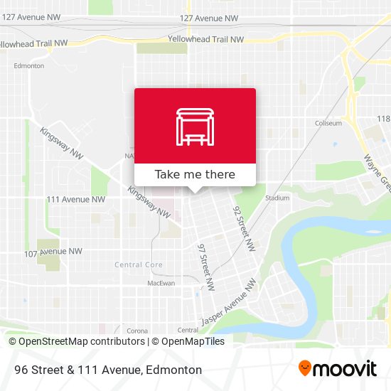 96 Street & 111 Avenue map