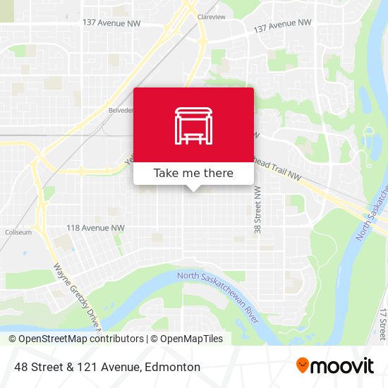 48 Street & 121 Avenue map