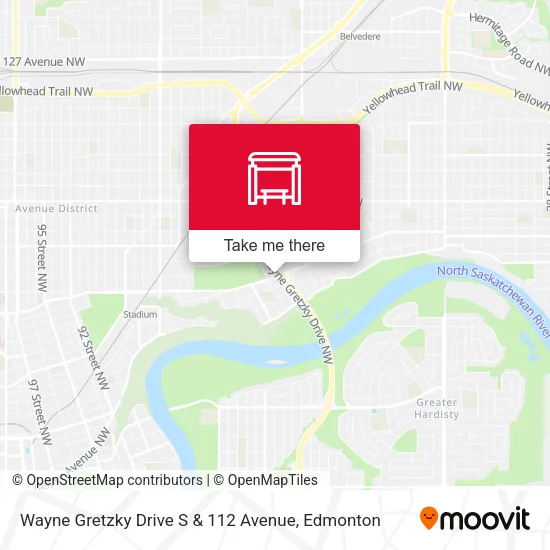 Wayne Gretzky Drive S & 112 Avenue map