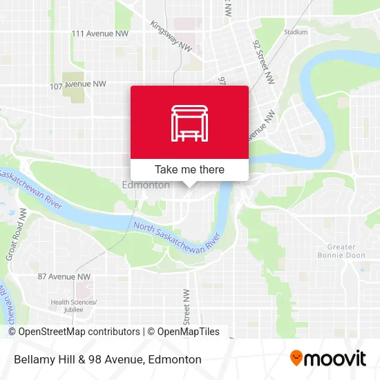 Bellamy Hill & 98 Avenue map