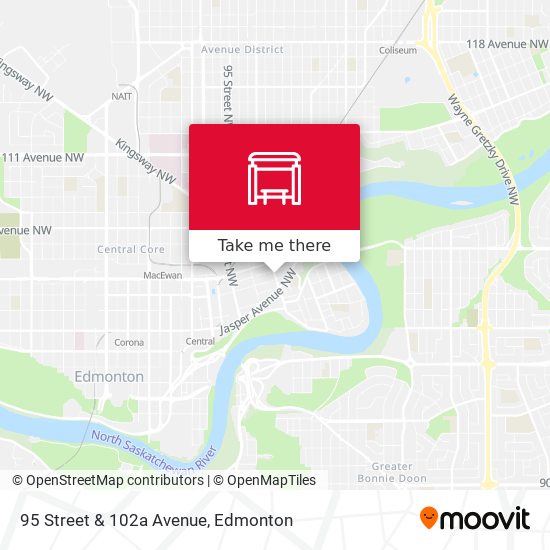 95 Street & 102a Avenue map