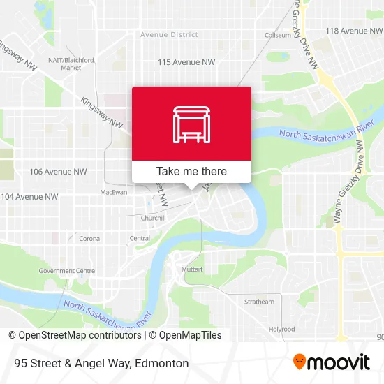 95 Street & Angel Way map