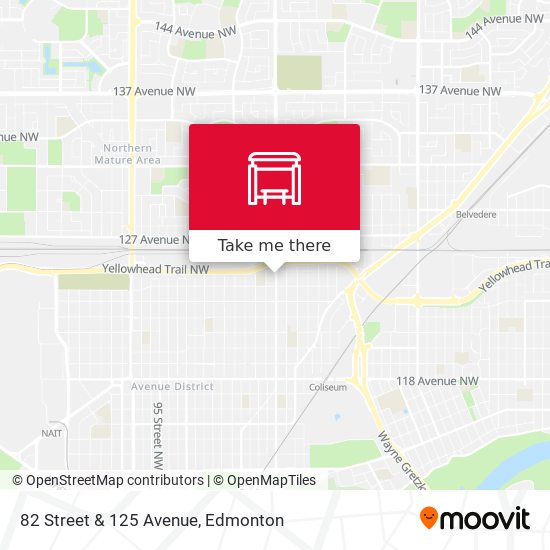 82 Street & 125 Avenue map