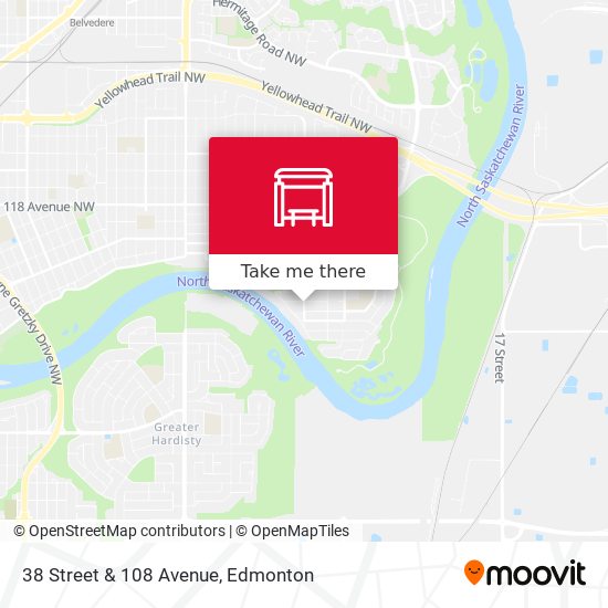 38 Street & 108 Avenue map