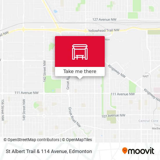 St Albert Trail & 114 Avenue map