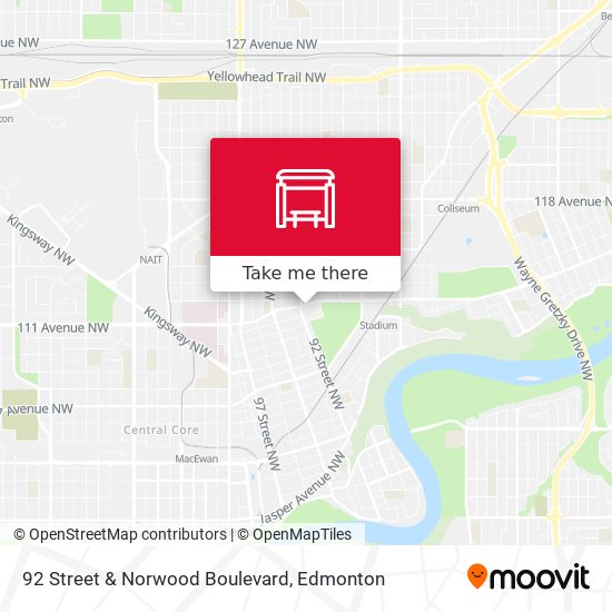 92 Street & Norwood Boulevard map