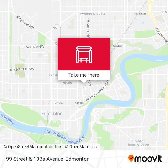 99 Street & 103a Avenue map