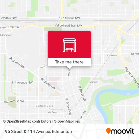 95 Street & 114 Avenue map