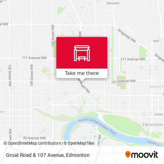 Groat Road & 107 Avenue map