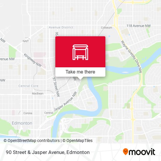 90 Street & Jasper Avenue map