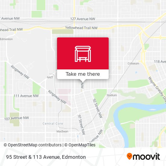 95 Street & 113 Avenue map