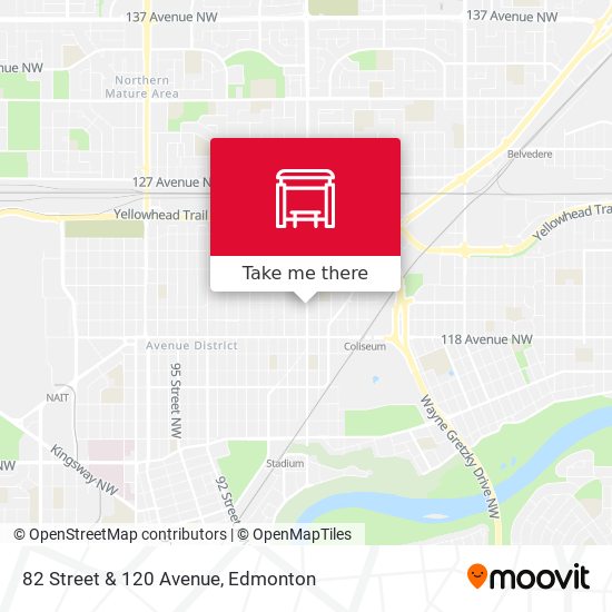 82 Street & 120 Avenue map