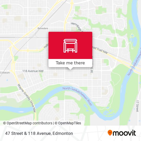 47 Street & 118 Avenue map