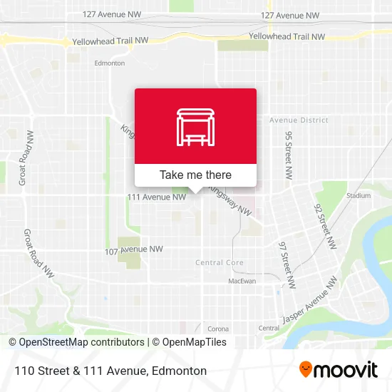 110 Street & 111 Avenue map