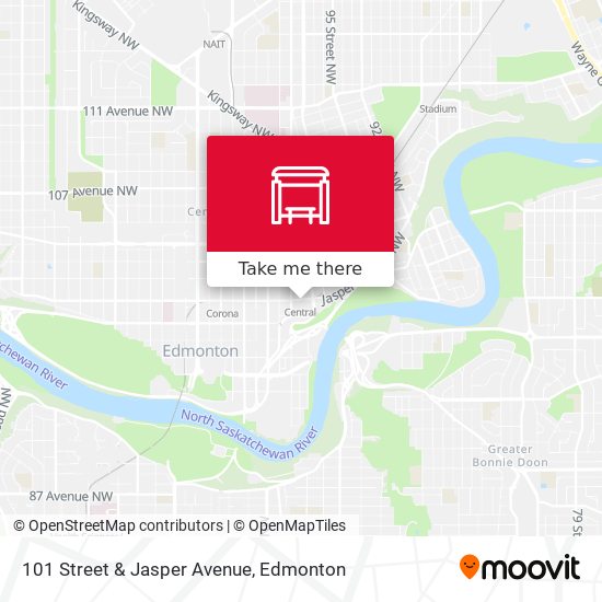 101 Street & Jasper Avenue map
