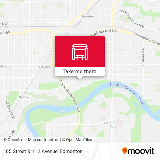 65 Street & 112 Avenue map