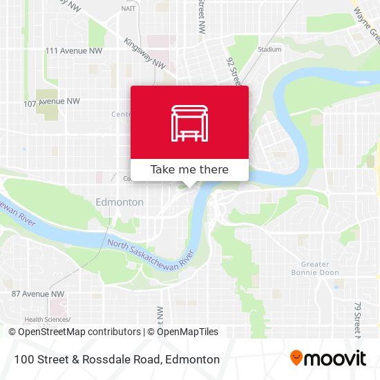 100 Street & Rossdale Road map